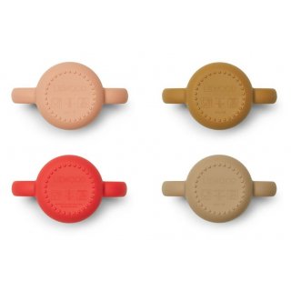 Silicone Cup 4-Pack Apple Red/Tuscany Rose Mix