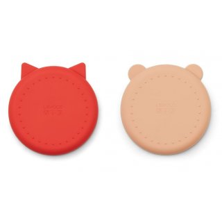Silicone Plate Olivia 2-Pack Apple Red / Tuscany Rose Mix
