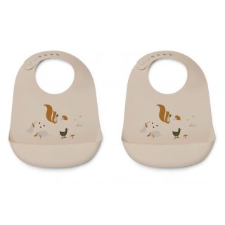Silicone Bib 2-Pack Friendship Multi Mix