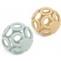 Silicone Teether Ball 2-Pack Jojoba / Dusty Mint Mix