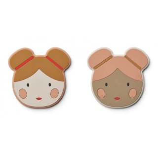 Silicone Teether Gia 2-Pack Doll / Sandy Multi Mix