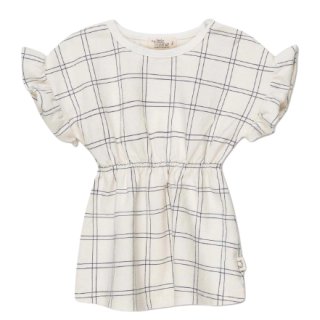 My little Cozmo Baby Dress Plaid Crepe Ivory 3M