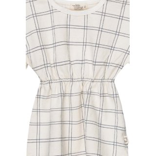 My little Cozmo Baby Dress Plaid Crepe Ivory 3M