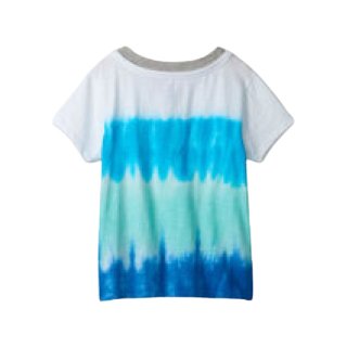 Hatley T-Shirt Island dip dye Hanley Blue Danube 10Y