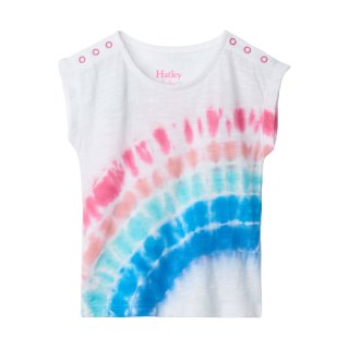 Hatley Baby T-Shirt Tie Dye Rainbow Aruba Blue  3-6M