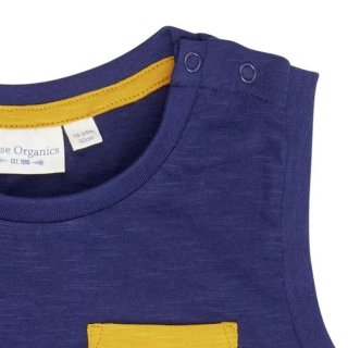 Sense Organics OSKAR Tank Top Navy + Curry Pocket 7Y