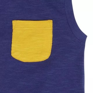 Sense Organics OSKAR Tank Top Navy + Curry Pocket 7Y