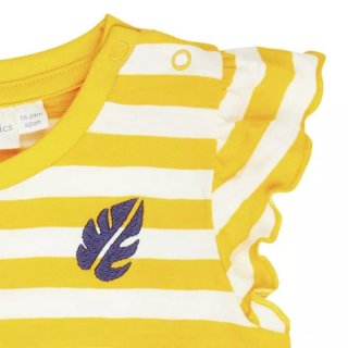 Sense Organics NANA Butterfly Shirt Yellow Sripes + Leaf 0M