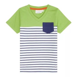 Sense Organics SALVO Shirt Navy Stripes + green