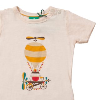 Little Green Radicals Take to the Skies Short Sleeve T-Shirt Creme 7-8Y