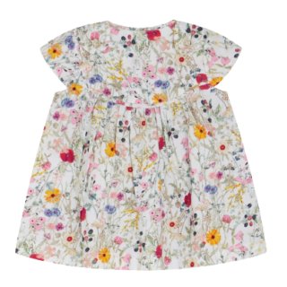 NoaNoa Baby Dress Short Sleeve Knee Length Blumen/ Weis 3M