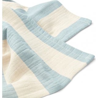 Lewis Muslin Cloth 2-Pack Stripe Sea Blue / Sandy