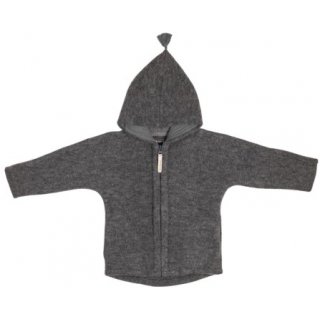 Kitzheimat Jacke JUN Wool Fleece Grey / Dark Grey 74/80