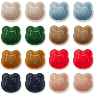Tilo Cupcake Moulds Silicone 16-Pack Mr. Bear Multi Mix