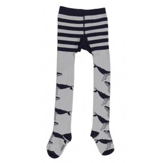 Walkiddy Strumpfhose Whale Friends Grau/Blau