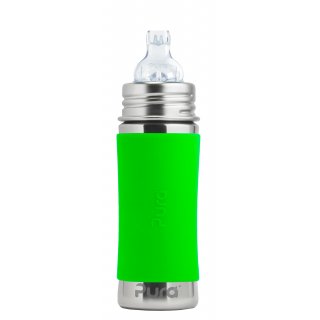 Purakiki Trinklernflasche mit Sleeve grün 325ml