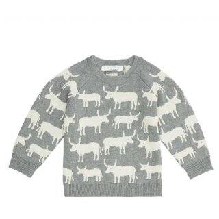 Sense Organics Viktor Knitted Sweater Grey Bulls