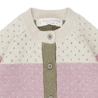 Sense Organics ERIN Baby Knitted Cardigan Smoke Rose 