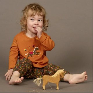 Sense Organics KLARA Baby Shirt Orange Horse 
