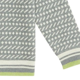Sense Organics KURUK Knitted Sweater Grey Pattern 
