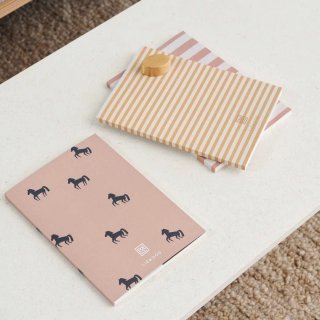 Sidney Notebooks Horses / Stripe Mix