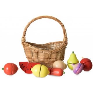 Obst und Gemüse Set Holz im Korb