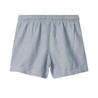 Hatley Chambray Toddler Pull on Shorts greyblue
