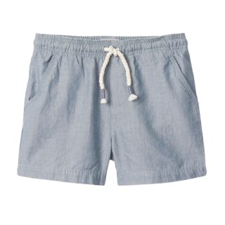 Hatley Chambray Toddler Pull on Shorts greyblue 12-18M