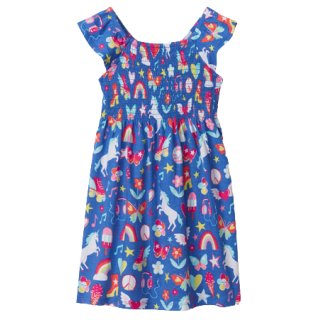 Hatley Dress Blau mit Schmetterlingen 7Y