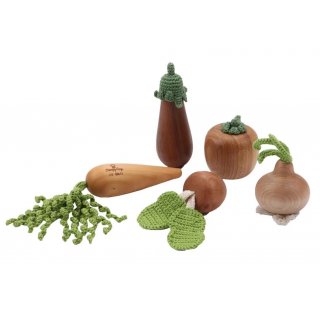 Gemse-Foot Set 1 (Aubergine, Zwiebel, Radieschen, Karotte und Tomate)