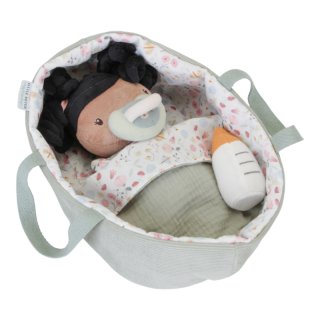 Babypuppe Evi mit Bett