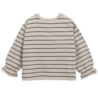 Play Up Striped Jersey Langarm T- Shirt Beige/Schwarz 24M