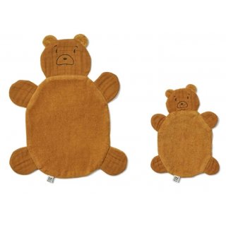 Janai Cuddle Cloth 2-pack Mr Bear / Golden Caramel