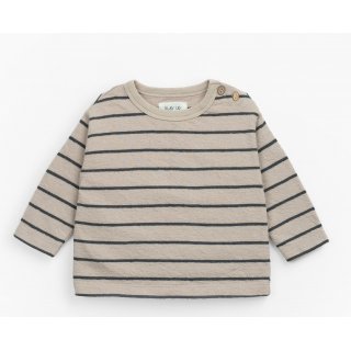 Play Up Baby T-Shirt Striped Flame Jersey Beige/Schwarz 3M