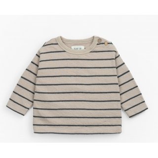 Play Up Baby T-Shirt Striped Flame Jersey Beige/Schwarz 9M