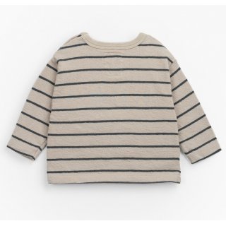 Play Up Baby T-Shirt Striped Flame Jersey Beige/Schwarz 9M