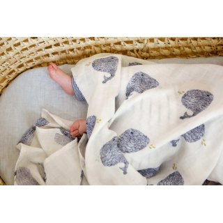 Swaddle Heavenly soft L Little Water Whale
