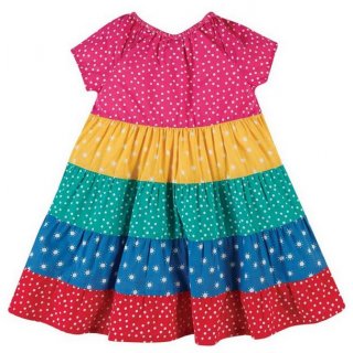 Frugi Dorothy Twirly Dress Rainbow Hotchpotch