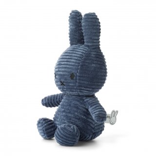 Miffy Sitting Corduroy Blue - 23 cm