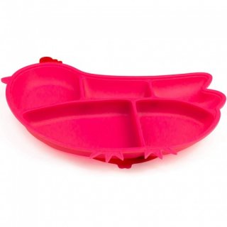 INNO IN-SIL-CKP02 silicone suction divided plate Chicken Pink
