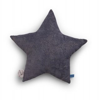 PiccaLoulou Cushion Star corduroy Grey