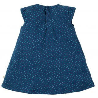 Frugi Little Lola Dress  Marine Blue Scatter Spot/Duck 0-3M