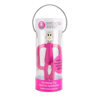 Matchstick Monkey Teething Toy and Gel Applicator pink