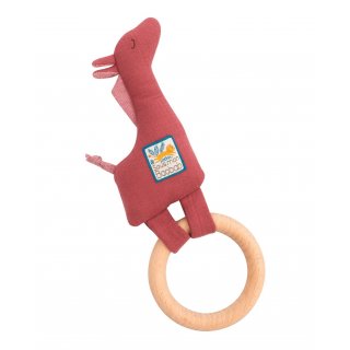 Holz Ring Rassel Giraffe