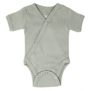 Lovedbaby Organic Short-Sleeve Kimono Bodysuit Seafoam NB