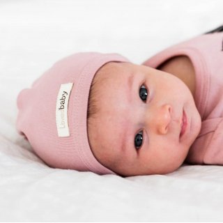 Lovedbaby Organic Cute Cap Mauve NB