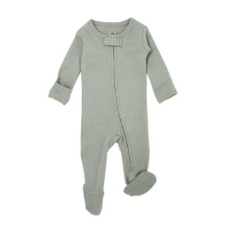 Lovedbaby Organic Zipper Footed Overall Seafoam