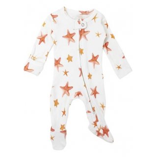 Lovedbaby Organic Zipper Footed Overall Starfish