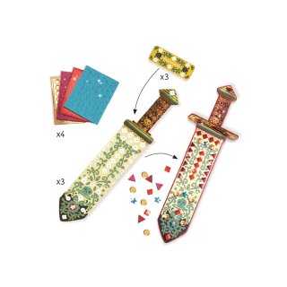 DIY Mosaik - Piratenschwerter zum Dekorieren