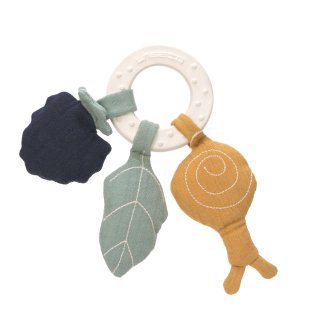 Teether Ring Natural Rubber Snail